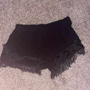 Flare Trim Black Shorts